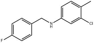 3-氯-N-(4-氟苄基)-4-甲基苯胺 结构式