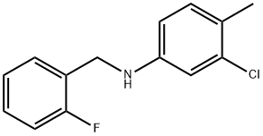 3-氯-N-(2-氟苄基)-4-甲基苯胺 结构式