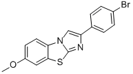 2-(4-BROMOPHENYL)-7-METHOXYIMIDAZO[2,1-B]BENZOTHIAZOLE 结构式