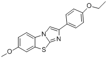 2-(4-ETHOXYPHENYL)-7-METHOXYIMIDAZO[2,1-B]BENZOTHIAZOLE 结构式