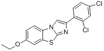 2-(2,4-DICHLOROPHENYL)-7-ETHOXYIMIDAZO[2,1-B]BENZOTHIAZOLE 结构式