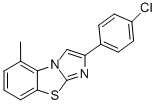 2-(4-CHLOROPHENYL)-5-METHYLIMIDAZO[2,1-B]BENZOTHIAZOLE 结构式