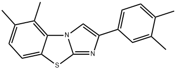 5,6-DIMETHYL-2-(3,4-DIMETHYLPHENYL)IMIDAZO[2,1-B]BENZOTHIAZOLE 结构式