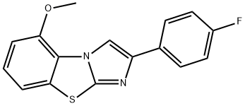 2-(4-FLUOROPHENYL)-5-METHOXYIMIDAZO[2,1-B]BENZOTHIAZOLE 结构式