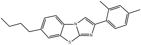 7-(1,1-DIMETHYLETHYL)-2-(2,4-DIMETHYLPHENYL)IMIDAZO[2,1-B]BENZOTHIAZOLE 结构式