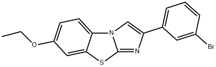 2-(3-BROMOPHENYL)-7-ETHOXYIMIDAZO[2,1-B]BENZOTHIAZOLE 结构式