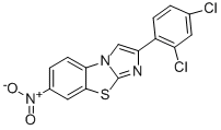 2-(2,4-DICHLOROPHENYL)-7-NITROIMIDAZO[2,1-B]BENZOTHIAZOLE 结构式