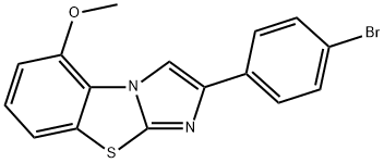 2-(4-BROMOPHENYL)-5-METHOXYIMIDAZO[2,1-B]BENZOTHIAZOLE 结构式