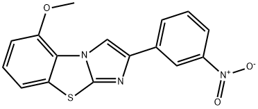 5-METHOXY-2-(3-NITROPHENYL)IMIDAZO[2,1-B]BENZOTHIAZOLE 结构式