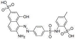 6-amino-4-hydroxy-5-[[4-[[(4-methyl-2-sulphophenyl)amino]sulphonyl]phenyl]azo]naphthalene-2-sulphonic acid 结构式