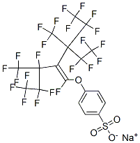 sodium 4-[[1,3,4,4,5,5,5-heptafluoro-2-[2,2,3,3,3-pentafluoro-1-(pentafluoroethyl)-1-(trifluoromethyl)propyl]-3-(trifluoromethyl)-1-pentenyl]oxy]benzenesulphonate 结构式