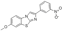 7-METHOXY-2-(3-NITROPHENYL)IMIDAZO[2,1-B]BENZOTHIAZOLE 结构式