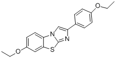 7-ETHOXY-2-(4-ETHOXYPHENYL)IMIDAZO[2,1-B]BENZOTHIAZOLE 结构式