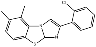 2-(2-CHLOROPHENYL)-5,6-DIMETHYLIMIDAZO[2,1-B]BENZOTHIAZOLE 结构式
