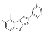 5,6-DIMETHYL-2-(2,5-DIMETHYLPHENYL)IMIDAZO[2,1-B]BENZOTHIAZOLE 结构式