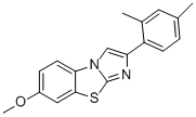 2-(2,4-DIMETHYLPHENYL)-7-METHOXYIMIDAZO[2,1-B]BENZOTHIAZOLE 结构式