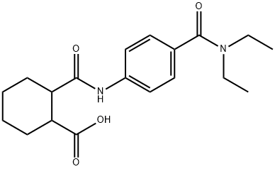 2-({4-[(DIETHYLAMINO)CARBONYL]ANILINO}CARBONYL)-CYCLOHEXANECARBOXYLIC ACID 结构式