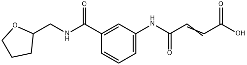 (E)-4-OXO-4-(3-{[(TETRAHYDRO-2-FURANYLMETHYL)-AMINO]CARBONYL}ANILINO)-2-BUTENOIC ACID 结构式