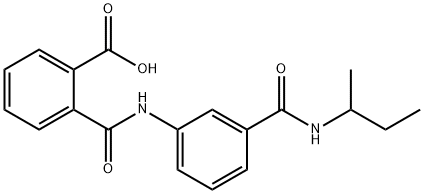 2-({3-[(SEC-BUTYLAMINO)CARBONYL]ANILINO}CARBONYL)-BENZOIC ACID 结构式