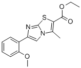 6-(2-METHOXYPHENYL)-3-METHYLIMIDAZO[2,1-B]THIAZOLE-2-CARBOXYLIC ACID ETHYL ESTER 结构式
