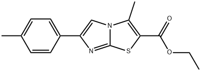 3-METHYL-6-(4-METHYLPHENYL)IMIDAZO[2,1-B]THIAZOLE-2-CARBOXYLIC ACID ETHYL ESTER 结构式