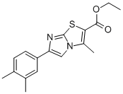 6-(3,4-DIMETHYLPHENYL)-3-METHYLIMIDAZO[2,1-B]THIAZOLE-2-CARBOXYLIC ACID ETHYL ESTER 结构式