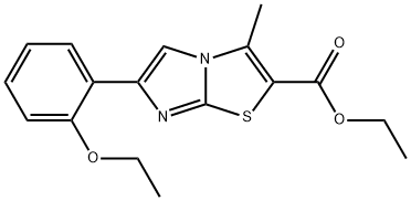 6-(2-ETHOXYPHENYL)-3-METHYLIMIDAZO[2,1-B]THIAZOLE-2-CARBOXYLIC ACID ETHYL ESTER 结构式