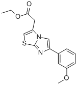 6-(3-METHOXYPHENYL)IMIDAZO[2,1-B]THIAZOLE-3-ACETIC ACID ETHYL ESTER 结构式