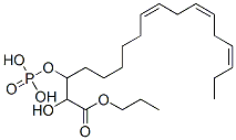 2-hydroxy-3-(phosphonooxy)propyl (9Z,12Z,15Z)-9,12,15-octadecatrienoate 结构式