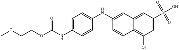 4-hydroxy-7-[[4-[[(2-methoxyethoxy)carbonyl]amino]phenyl]amino]naphthalene-2-sulphonic acid 结构式