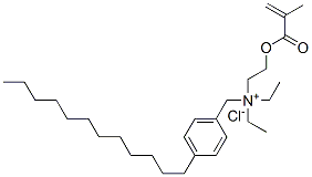 (p-dodecylbenzyl)diethyl[2-[(2-methyl-1-oxoallyl)oxy]ethyl]ammonium chloride 结构式