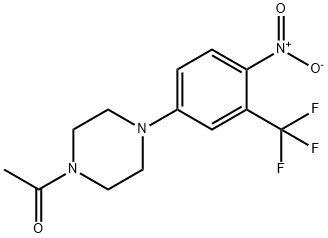 1-(3-三氟甲基-4-硝基苯基)-4-乙酰基哌嗪 结构式