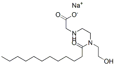 sodium N-[2-[(2-hydroxyethyl)(1-oxododecyl)amino]ethyl]glycinate 结构式