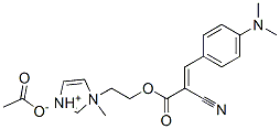 1-[2-[[2-cyano-3-[4-(dimethylamino)phenyl]-1-oxoallyl]oxy]ethyl]-1-methyl-1Himidazolium acetate 结构式