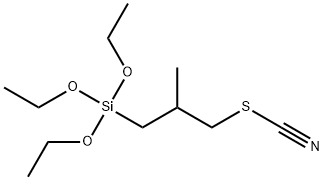 2-methyl-3-(triethoxysilyl)propyl thiocyanate 结构式