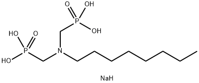 disodium dihydrogen [(octylimino)bis(methylene)]bisphosphonate 结构式