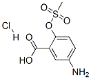 5-amino-2-[(methylsulphonyl)oxy]benzoic acid hydrochloride 结构式