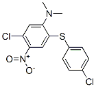 5-chloro-2-[(4-chlorophenyl)thio]-N,N-dimethyl-4-nitroaniline 结构式