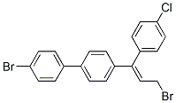 (Z)-4-bromo-4'-[3-bromo-1-(4-chlorophenyl)-1-propenyl]-1,1'-biphenyl  结构式