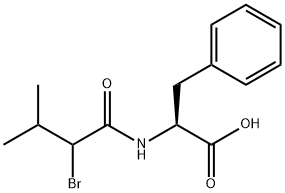 N-(2-bromo-3-methylbutyryl)-3-phenyl-DL-alanine 结构式