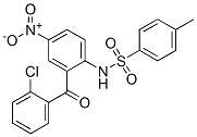 N-[2-(2-chlorobenzoyl)-4-nitrophenyl]-p-toluenesulphonamide 结构式