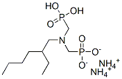 diammonium dihydrogen [[(2-ethylhexyl)imino]bis(methylene)]bisphosphonate 结构式