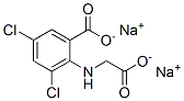 2-[(carboxymethyl)amino]-3,5-dichlorobenzoic acid, sodium salt 结构式