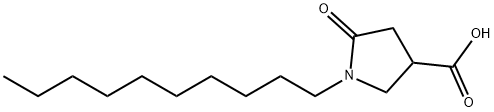 1-decyl-5-oxopyrrolidine-3-carboxylic acid 结构式