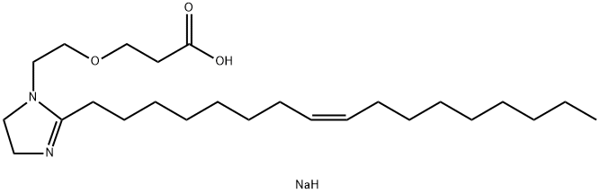 sodium (Z)-3-[2-[2-(heptadec-8-enyl)-4,5-dihydro-1H-imidazol-1-yl]ethoxy]propionate  结构式