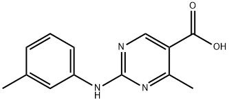 4-甲基-2-[(3-甲基苯基)氨基]-5-嘧啶羧酸 结构式
