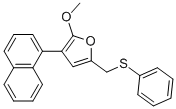 2-METHOXY-3-NAPHTHALEN-1-YL-5-PHENYLSULFANYLMETHYL-FURAN 结构式