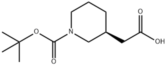 (S)-N-BOC-3-哌啶乙酸 结构式