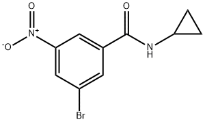 N-环丙基-3-溴-5-硝基苯甲酰胺 结构式