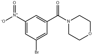 N-(3-溴-5-硝基苯甲酰)吗啉 结构式
